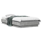 vidaXL Cadre de lit sans matelas gris béton 90x200 cm