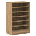 vidaXL Armoire à chaussures chêne artisanal bois d'ingénierie