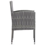 vidaXL Ensemble à manger de jardin 7 Pièces Résine tressée Anthracite