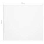 vidaXL Protecteur de table transparent 80x80 cm 1 6 mm PVC