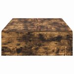 vidaXL Lit avec rangement en chêne fumé 90x200 cm