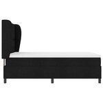 vidaXL Lit à ressorts avec matelas Noir 140 x 190 cm tissu