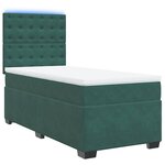 vidaXL Sommier à lattes de lit et matelas Vert foncé 80x200 cm Velours