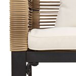 vidaXL Banc extérieur Beige et blanc crème 117 x 54 x 74.5 cm