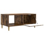 vidaXL Table basse Chêne fumé 90 x 50 x 40 cm Bois d'ingénierie