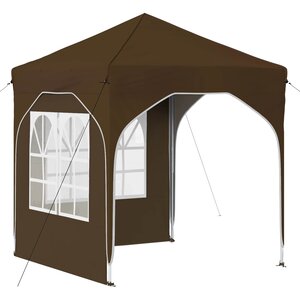 vidaXL Tente de fête pop-up 192 x 192 x 245 cm Taupe