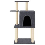 vidaXL Arbre à chat avec griffoirs en sisal gris foncé 97 cm