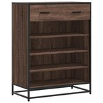 vidaXL Meuble à chaussures chêne marron bois d'ingénierie et métal