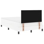 vidaXL Cadre de lit avec matelas Blanc 120 x 190 cm Faux cuir