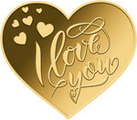 Pièce de monnaie en Or 3000 Francs g 0.031 (1/1000 oz) Millésime Gold Gift I LOVE YOU 1/1000