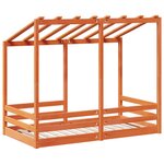 vidaXL Lit pour enfants sans matelas cire marron 80x160 cm pin massif
