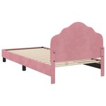 vidaXL Cadre de lit pour enfants avec tête de lit Rose 80 x 200 cm