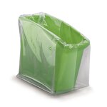 Sachet plastique recyclé à soufflets transparent 50 microns raja 38 x 70 x 30 cm (lot de 500)