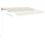 vidaXL Auvent manuel rétractable 450x300 cm Crème