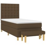 vidaXL Sommier à lattes de lit avec matelas Marron foncé 90x200 cm