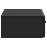 vidaXL Table d'appoint murale 59 x 34 5 x 17 cm Bois d'ingénierie Noir