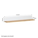 Étagère murale Blanc/naturel 115 cm