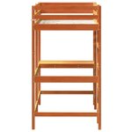 vidaXL Lit superposé avec bureau cire marron 90x200 cm bois pin massif