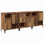 vidaXL Buffets 3 Pièces Bois Ancien 60 x 35 x 70 cm Bois d'ingénierie