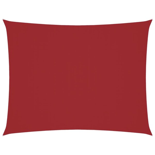 vidaXL Voile de parasol tissu oxford rectangulaire 5x7 m rouge