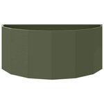 vidaXL Jardinière Vert olive 90 x 45 x 35 cm Acier