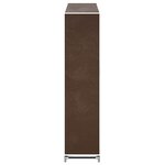 vidaXL Armoire à chaussures avec housse 115 x 28 x 110 cm Tissu Marron