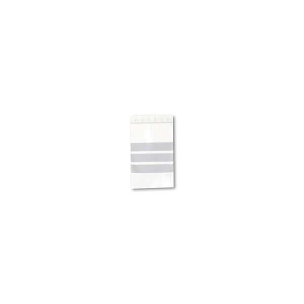 Lot de 1000 sachets plastiques à fermeture zip 100x150mm + 3 bandes blanches