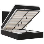 vidaXL Cadre de lit ottoman avec matelas noir 120x200 cm velours