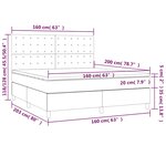 vidaXL Sommier à lattes de lit matelas et LED Bleu foncé 160x200 cm