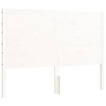 vidaXL Cadre de lit avec tête de lit blanc 140x200 cm bois massif