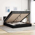 VidaXL Cadre de lit ottoman avec matelas marron foncé 120x190 cm tissu