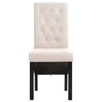 vidaXL Chaises à manger lot de 2 crème tissu