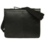 Vidaxl sac pour ordinateur portable cuir véritable noir