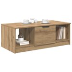 vidaXL Table basse Chêne artisanal 102 x 50 x 36cm Bois d'ingénierie