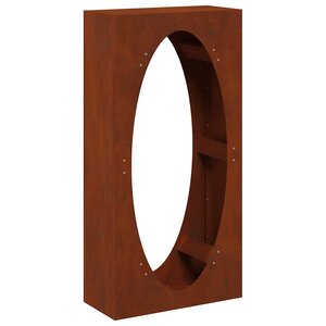 VidaXL Étagère à bois 50x23x100 cm acier résistant aux intempéries
