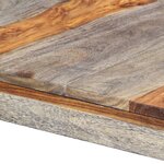 Vidaxl table de salle à manger gris 118x60x76 cm bois de sesham solide
