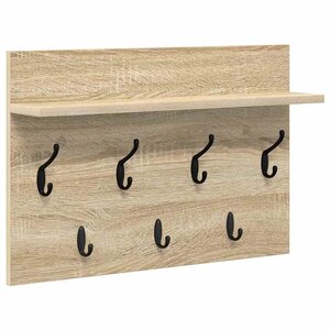 vidaXL Porte-manteau mural avec étagère Chêne sonoma 60 x 40 x 12 cm