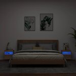vidaXL Meubles TV muraux lumières LED 2 Pièces chêne sonoma 40x30x40 cm