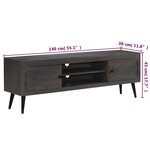 vidaXL Meuble TV Bois massif de manguier 140 x 30 x 45 cm