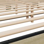 vidaXL Cadre de lit chêne sonoma 200x200 cm bois d'ingénierie et métal