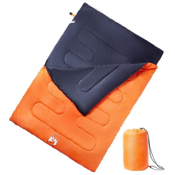 vidaXL Sac de couchage double et oreillers adultes camping 3-4 saisons