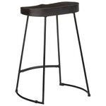 vidaXL Tabourets de bar lot de 2 noir 45x40x62 cm bois manguier massif