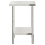 vidaXL Table de travail de cuisine 82 5x55x85 cm acier inoxydable