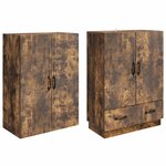 vidaXL Ensemble de Meubles 2 Pièces Chêne fumé Bois d'ingénierie