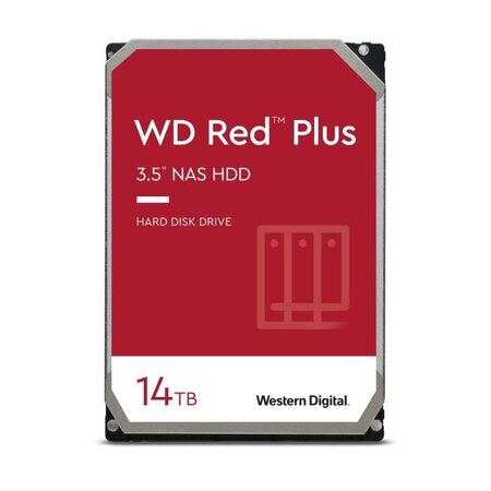 WD Red Plus - Disque dur Interne NAS - 14To - 7200 tr/min - 3.5 (WD140EFGX)