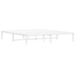 vidaXL Cadre de lit métal sans matelas blanc 183x213 cm