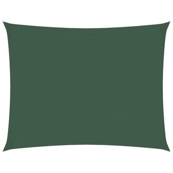 vidaXL Voile de parasol tissu oxford rectangulaire 3x4 m vert foncé