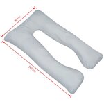 vidaXL Coussin de grossesse 90 x 145 cm Gris