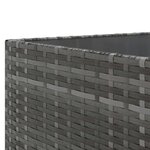 vidaXL Salon de jardin 8 Pièces avec coussins Gris Résine tressée