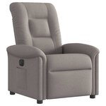 vidaXL Fauteuil inclinable électrique Taupe Tissu